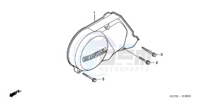 CRF70FB CRF70F ED drawing LEFT CRANKCASE COVER