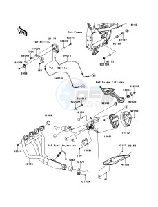 Z750R ABS ZR750PCF UF (UK FA) XX (EU ME A(FRICA) drawing Muffler(s)