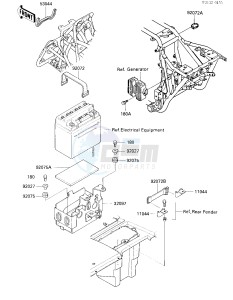 KLF 300 A [BAYOU 300] (A1) [BAYOU 300] drawing BATTERY CASE