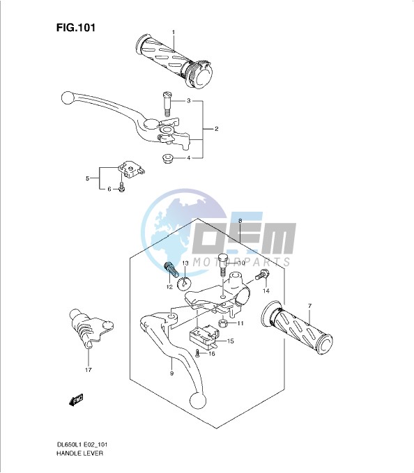 HANDLE LEVER (DL650L1 E2)