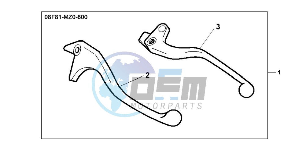 CHROME LEVER KIT