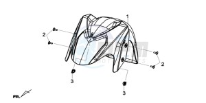 GTS 125I ABS-SNS EURO4 L7 drawing FRONT FENDER