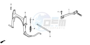 SFX50 drawing STAND/KICK STARTER ARM