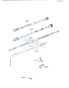 KZ 750 K [LTD BELT] (K1-K2 K2 CAN ONLY) [LTD BELT] drawing CABLES