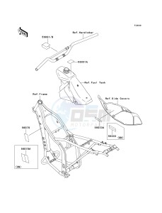 KLX300 A [KLX300R] (A10) A10 drawing LABELS