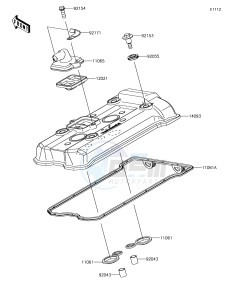 NINJA 650 EX650KJF XX (EU ME A(FRICA) drawing Cylinder Head Cover