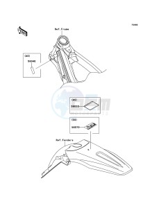 KX450F KX450D7F EU drawing Labels