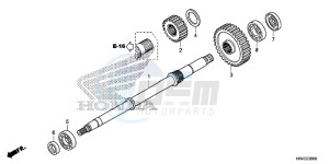 TRX500FM1H TRX500 ED drawing FINAL SHAFT