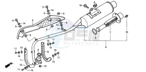 XR50R drawing EXHAUST MUFFLER