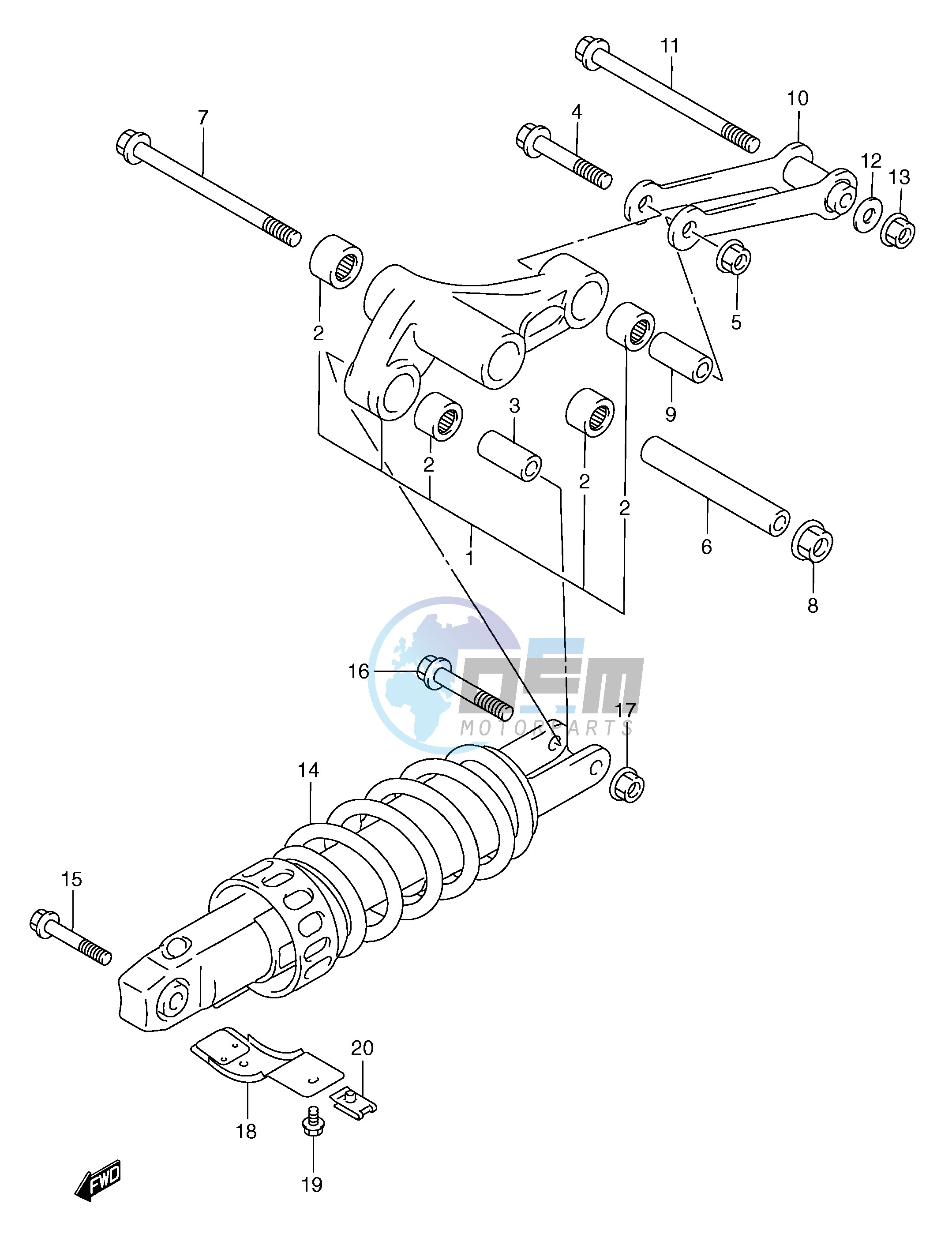 REAR CUSHION LEVER (MODEL W X)