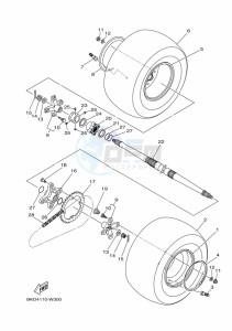 YFZ450R (BKD5) drawing REAR WHEEL