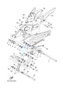 MTM690-U MTM-690-U XSR700 (B345 B345) drawing REAR ARM