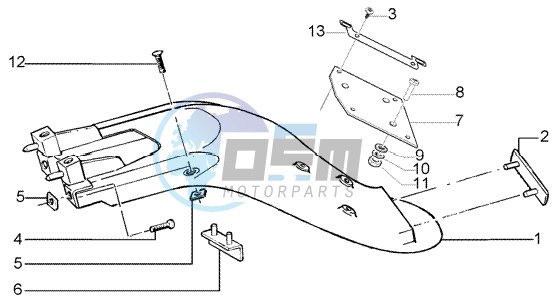 Rear mudguard