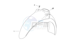 Scarabeo 50 2t (eng. Minarelli) drawing Front body VI - Front mudguard