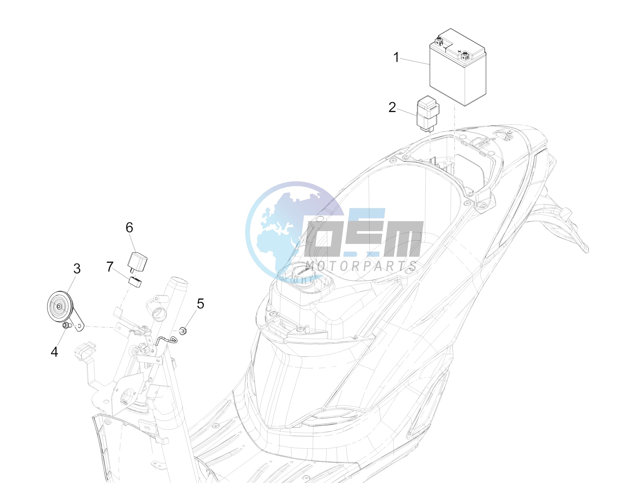 Remote control switches - Battery - Horn