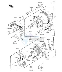 KX 125 B [KX125] (B1-B2) [KX125] drawing REAR HUB_BRAKE_CHAIN -- KX125-B2- -