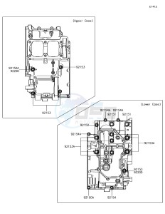 VERSYS-X 300 ABS KLE300CHF XX (EU ME A(FRICA) drawing Crankcase Bolt Pattern