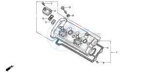 CBR600FR drawing CYLINDER HEAD COVER