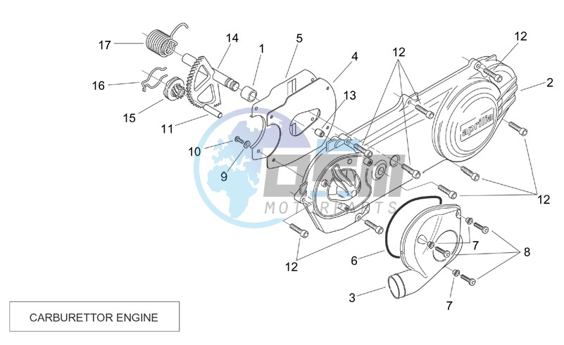 Transmission cover (Carburettor)