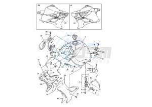 XT E 600 drawing FUEL TANK MY00