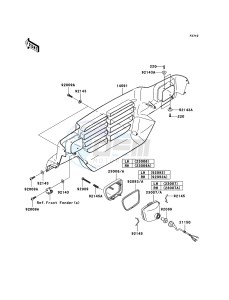 MULE 3010 TRANS 4x4 DIESEL KAF950C7F EU drawing Headlight(s)