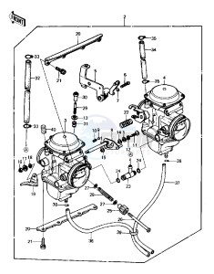 KZ 440 B (B1) drawing CARBURETOR ASSY -- 80 B1- -