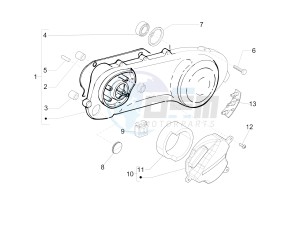 Zip 50 SP Euro 2 drawing Crankcase cover - Crankcase cooling