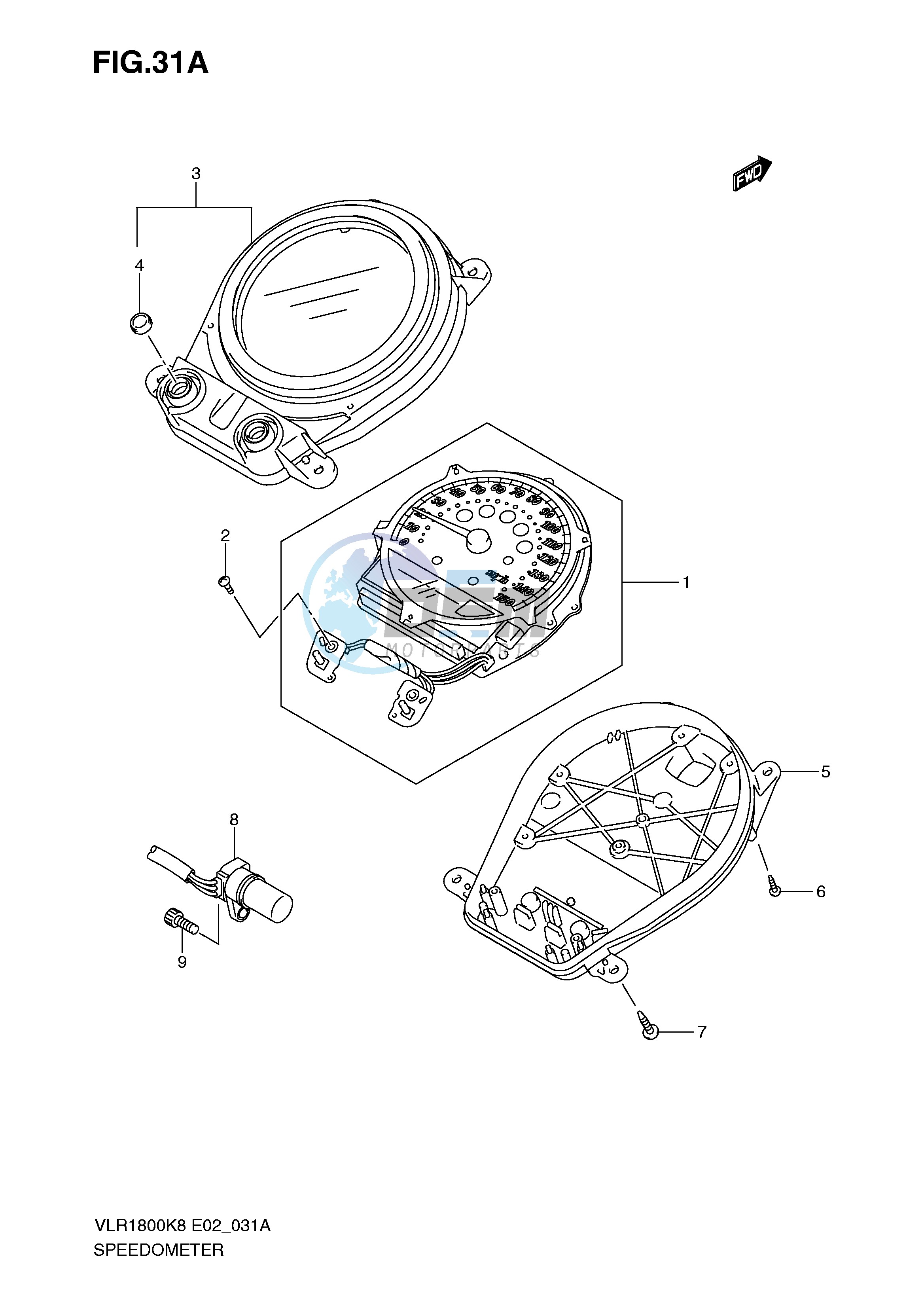 SPEEDOMETER (VLR1800TK9 TL0)