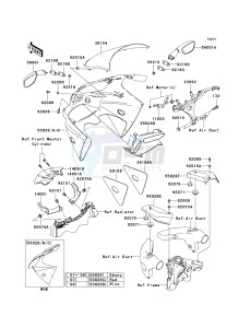 ZX 600 J [ZZR600] (J6F-J8F) J7F drawing COWLING