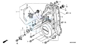 ST1300AE Pan Europoean - ST1300 UK - (E) drawing FRONT CRANKCASE COVER