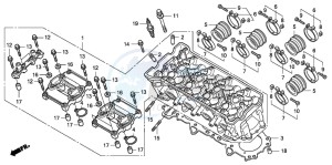 CBF1000S drawing CYLINDER HEAD