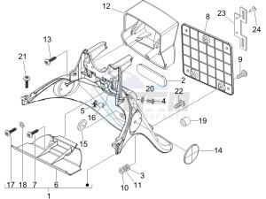 Fly 125 4t drawing Rear cover - Splash guard