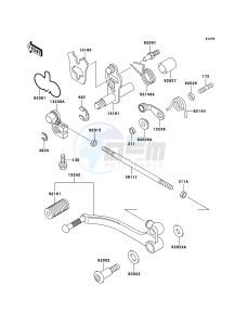 KLE500 KLE500-B1P GB XX (EU ME A(FRICA) drawing Gear Change Mechanism