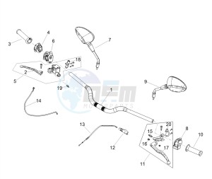 SX 125 E4 (APAC) drawing Handlevar and controls