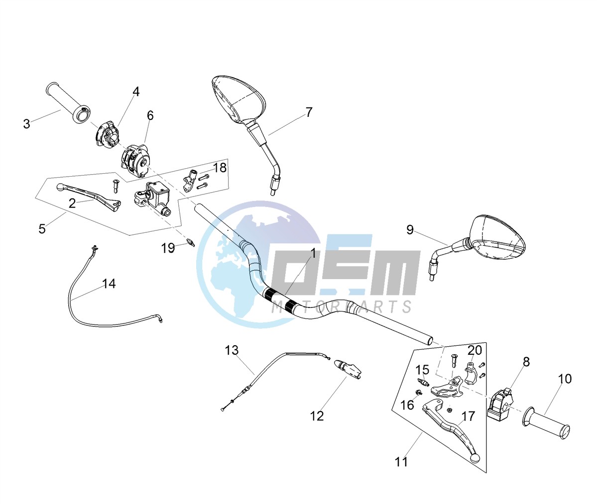 Handlevar and controls