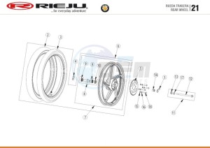 BYE-BIKE-EURO4-RED 50 drawing REAR WHEELS