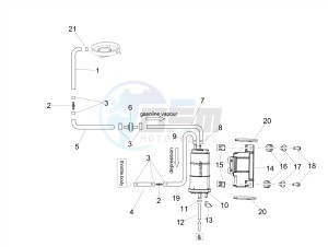 SHIVER 900 E4 ABS NAVI (NAFTA) drawing Fuel vapour recover system