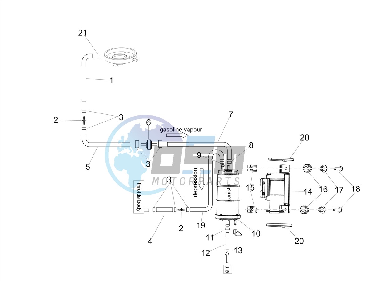 Fuel vapour recover system