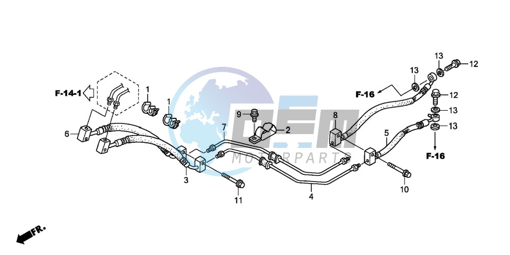 REAR BRAKE HOSE (ST1300A)