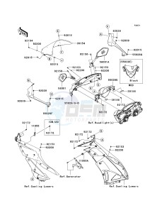 ZX 600 R [NINJA ZX-6R MONSTER ENERGY] (R9FA) R9F drawing COWLING