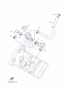 XSR900 MTM850 (BAEE) drawing AIR INDUCTION SYSTEM