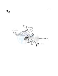 KFX450R KSF450BCS EU drawing Reflectors(EU)