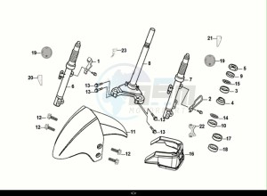 ORBIT III 125 (XE12W2-EU) (E5) (M1) drawing STEERING STEM - FRONT CUSHION