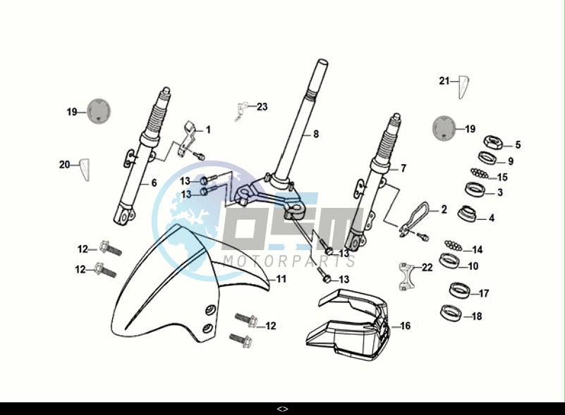 STEERING STEM - FRONT CUSHION