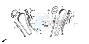 VT600CD2 drawing CAM CHAIN/TENSIONER