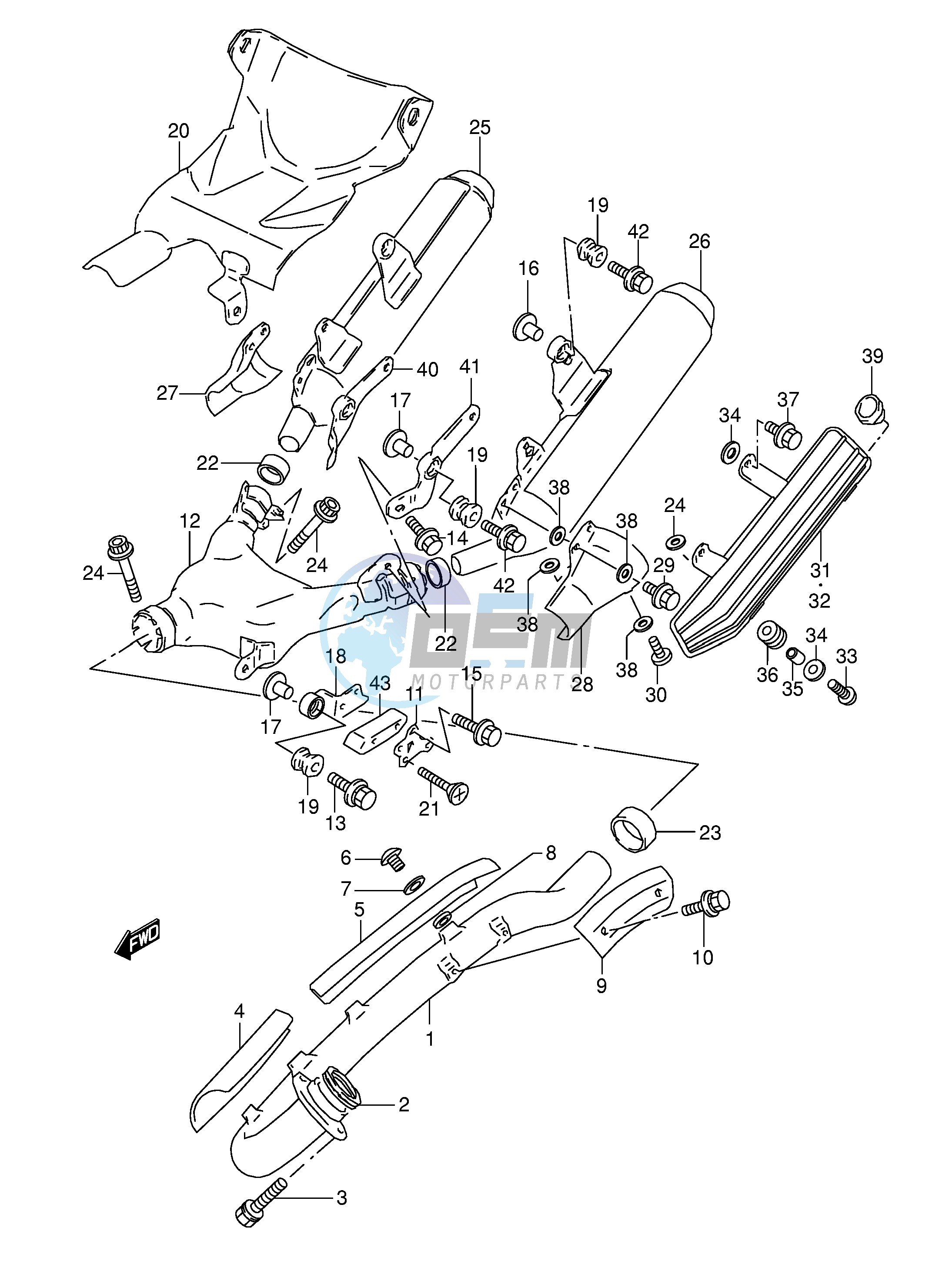 MUFFLER (MODEL N P R S T)