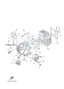 TT-R110E (B51A B51B B51C B51C) drawing CYLINDER HEAD