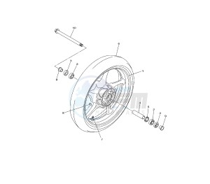 XJ6-F DIVERSION 600 drawing FRONT WHEEL