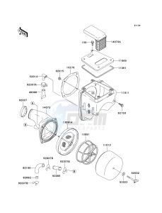 KLX 300 A [KLX300R] (A7-A9) [KLX300R] drawing AIR CLEANER