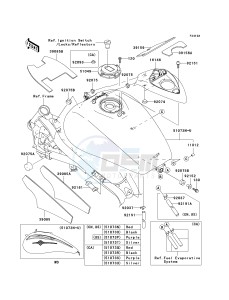 VN 1500 P [VULCAN 1500 MEAN STREAK] (P1-P2) [VULCAN 1500 MEAN STREAK] drawing FUEL TANK -- VN1500-P2- -